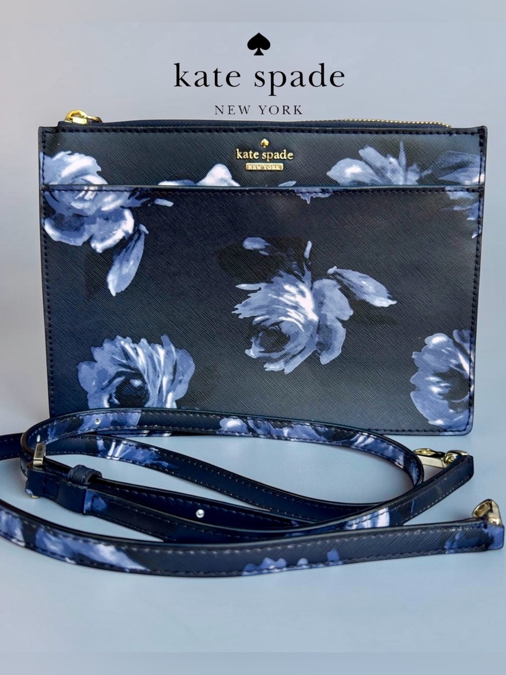 Kate Spade Cameron Street Night Rose Clarise Crossbody Bag RARE STORYBOOK LINING